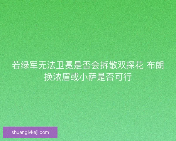 若绿军无法卫冕是否会拆散双探花 布朗换浓眉或小萨是否可行